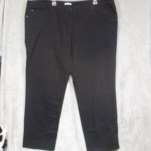 Eileen Fisher Woman Organic Denim Jeans Black Wash Stretch Comfort Plus Size 20W